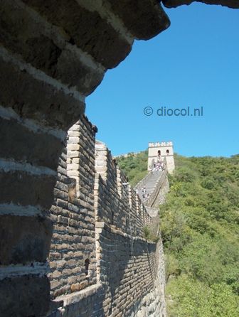 De chinese muur bij Mutianyu